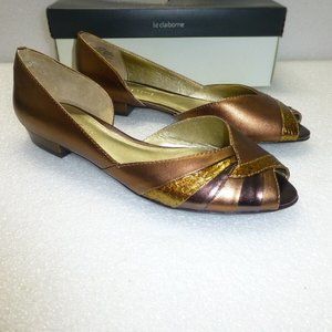 New vintage Liz Claiborne leather slides flats shoes 8.5 8 1/2 Astin Penny